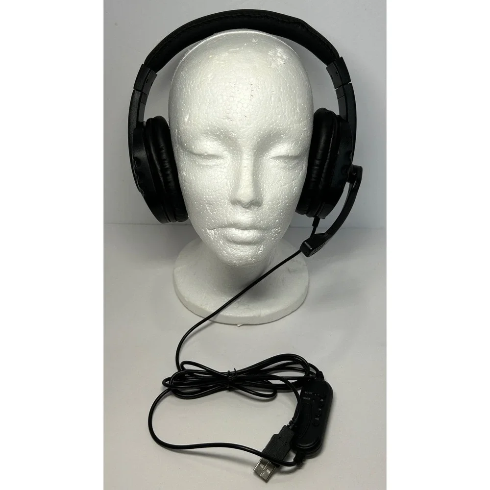 OtM essentials Stereo Headset USB Headphones with‎ Microphone Noise Cancelling
